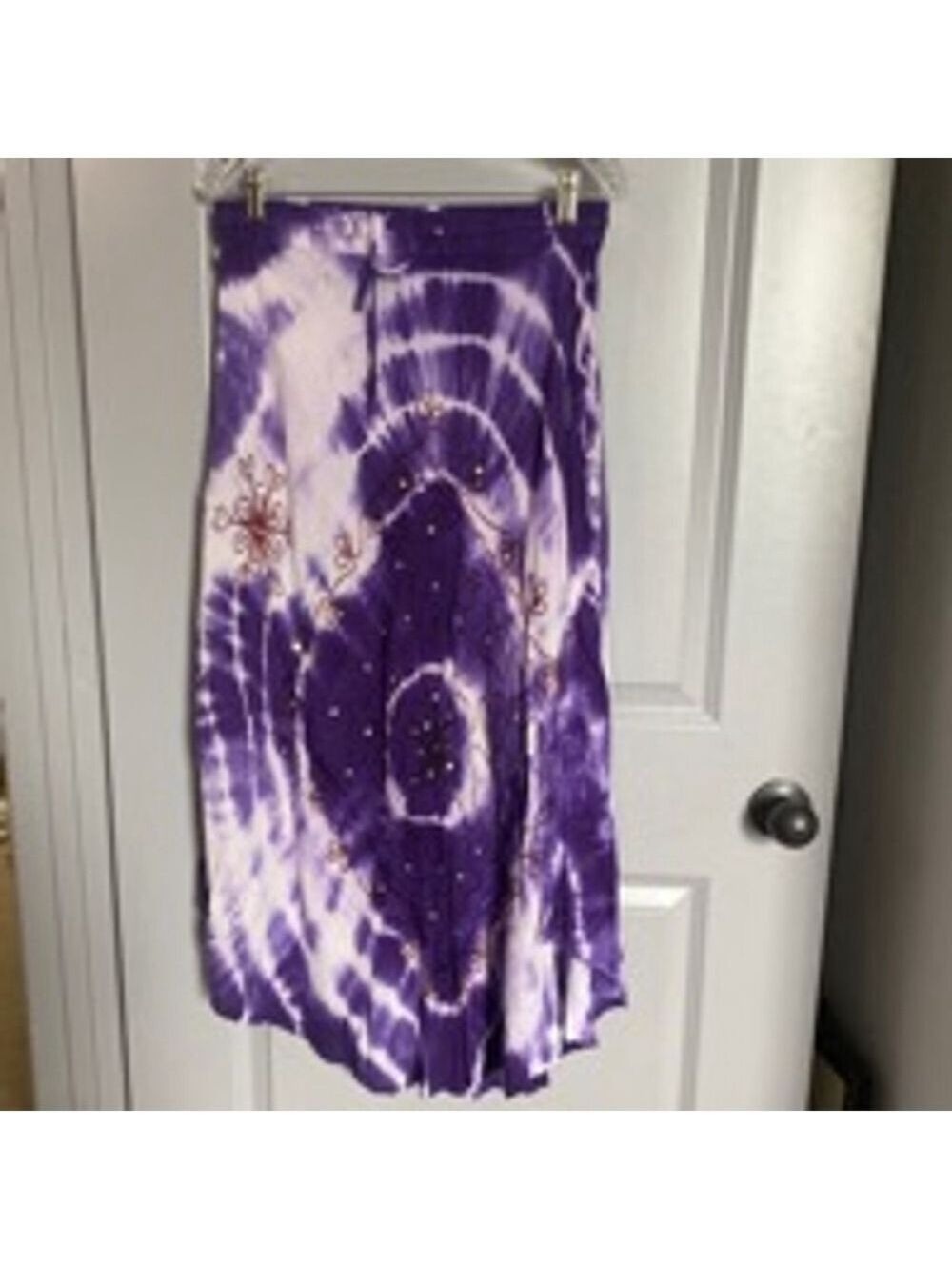 Women's pink Apple women Skirt Size L Purple White Tie Dye